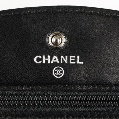 Chanel Caviar Timeless CC Wallet On Chain WOC Black 6 of 8