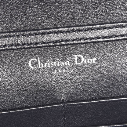 Christian Dior Metallic Grained Calfskin Diorama Wallet on Chain Pouch Silver 7 of 7