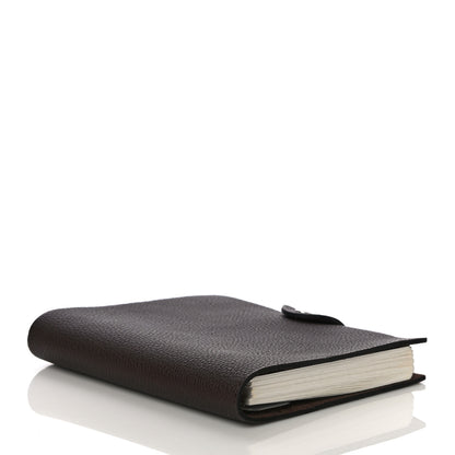 Hermes Togo Ulysse MM Notebook Cover Chocolate 4 of 12