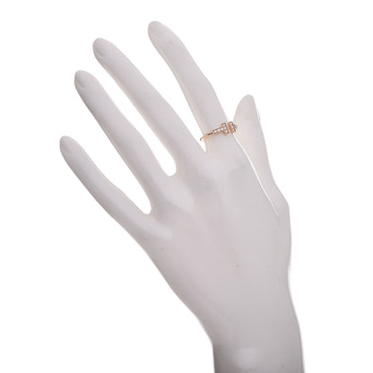 Tiffany 18K Rose Gold Diamond T Wire Ring 49 5 2 of 6