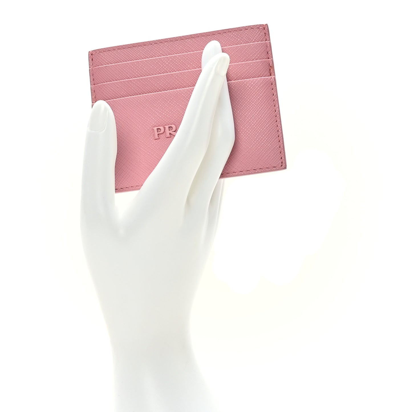 Saffiano Shine Monochrome Card Holder Peonia