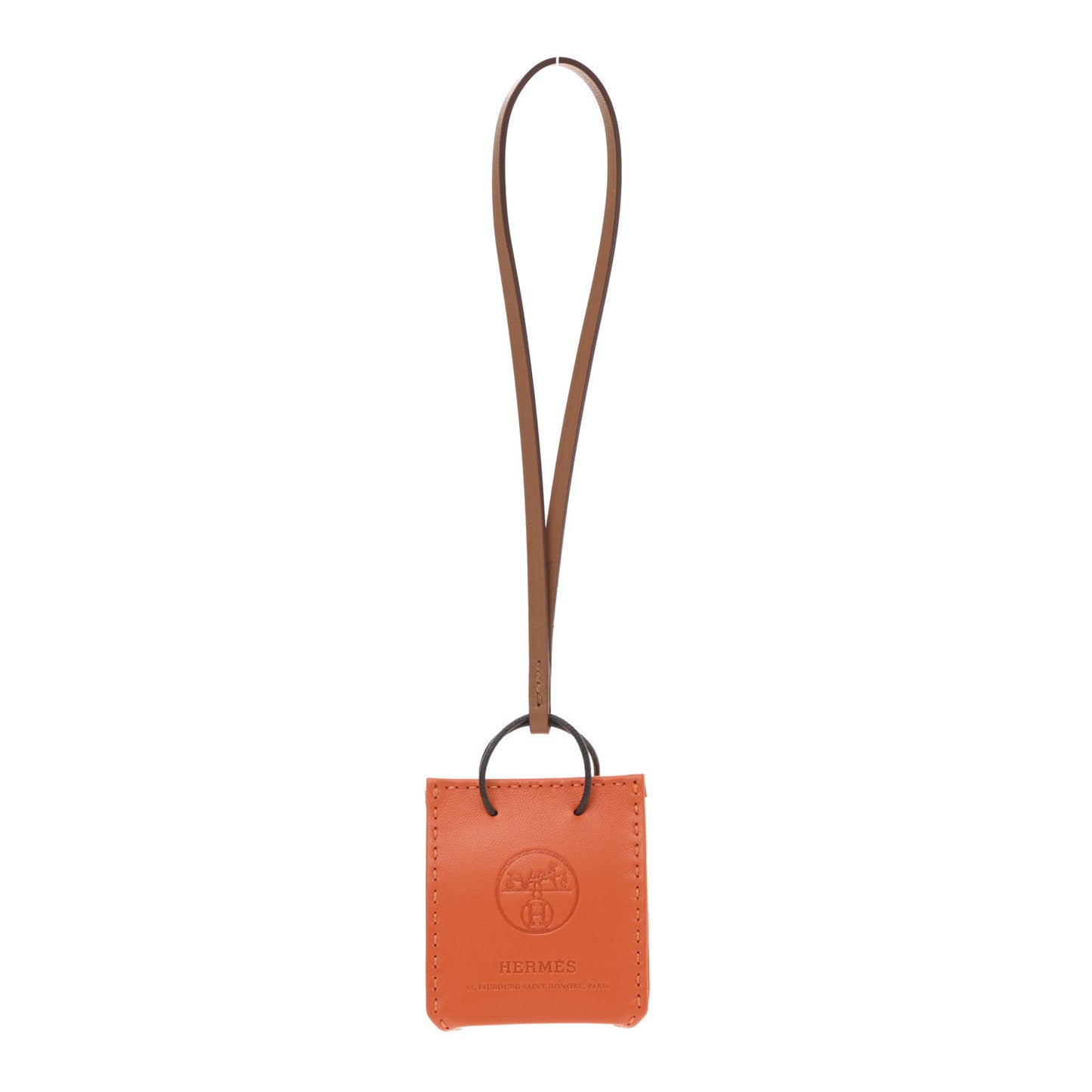 Milo Lambskin Swift Shopping Bag Charm Feu Gold