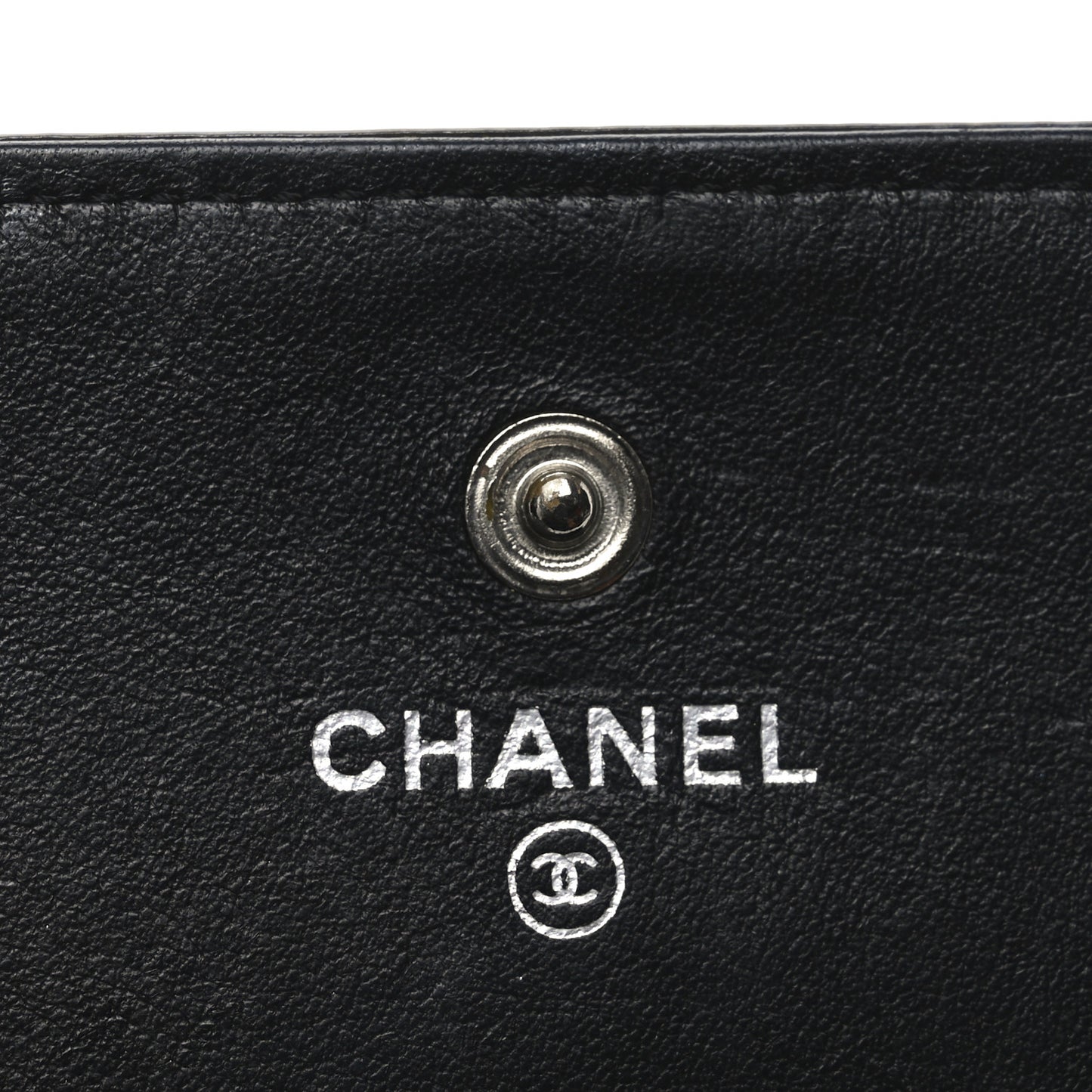 Patent Goatskin Flap Wallet Dark Brown