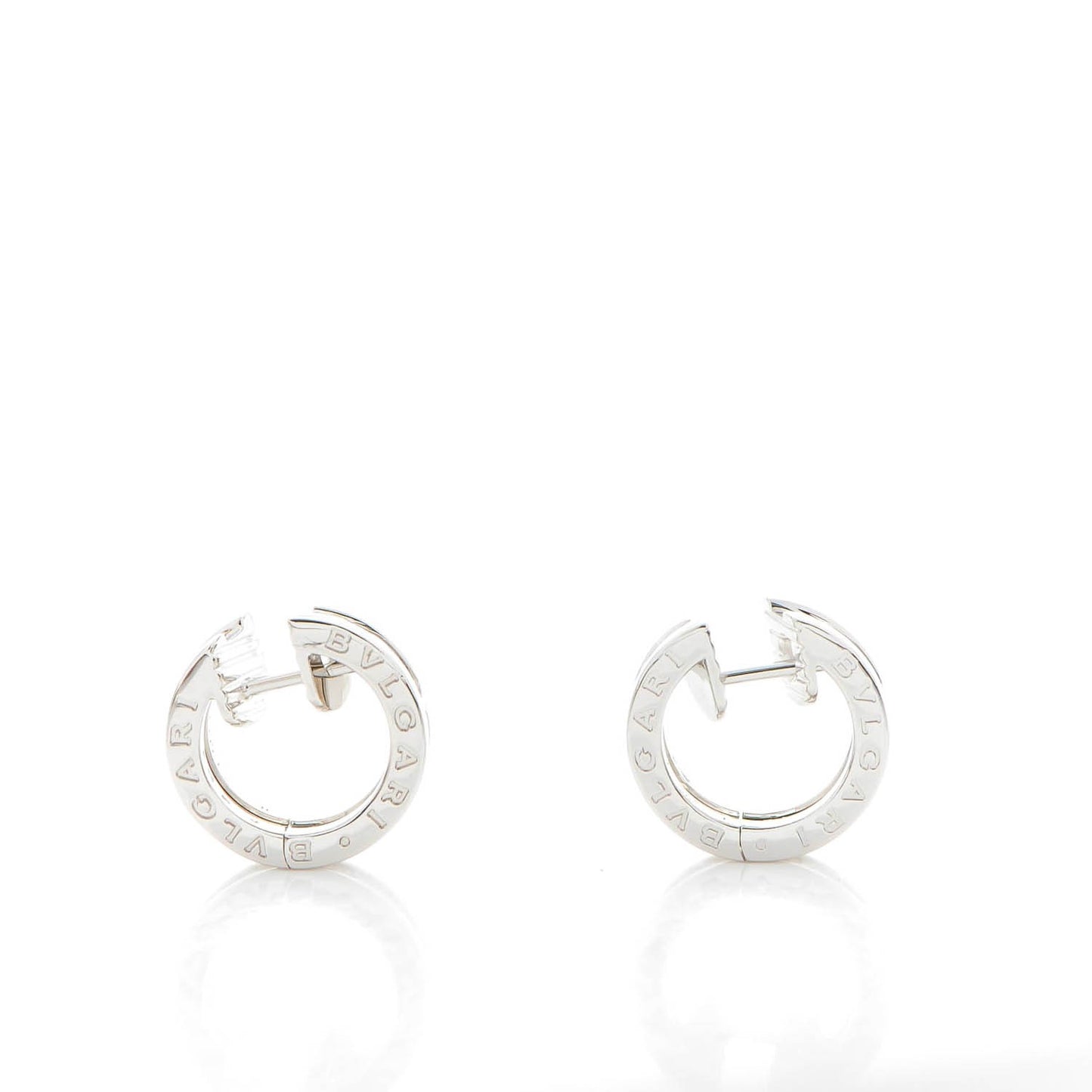 18K White Gold Small B.Zero1 Hoop Earrings