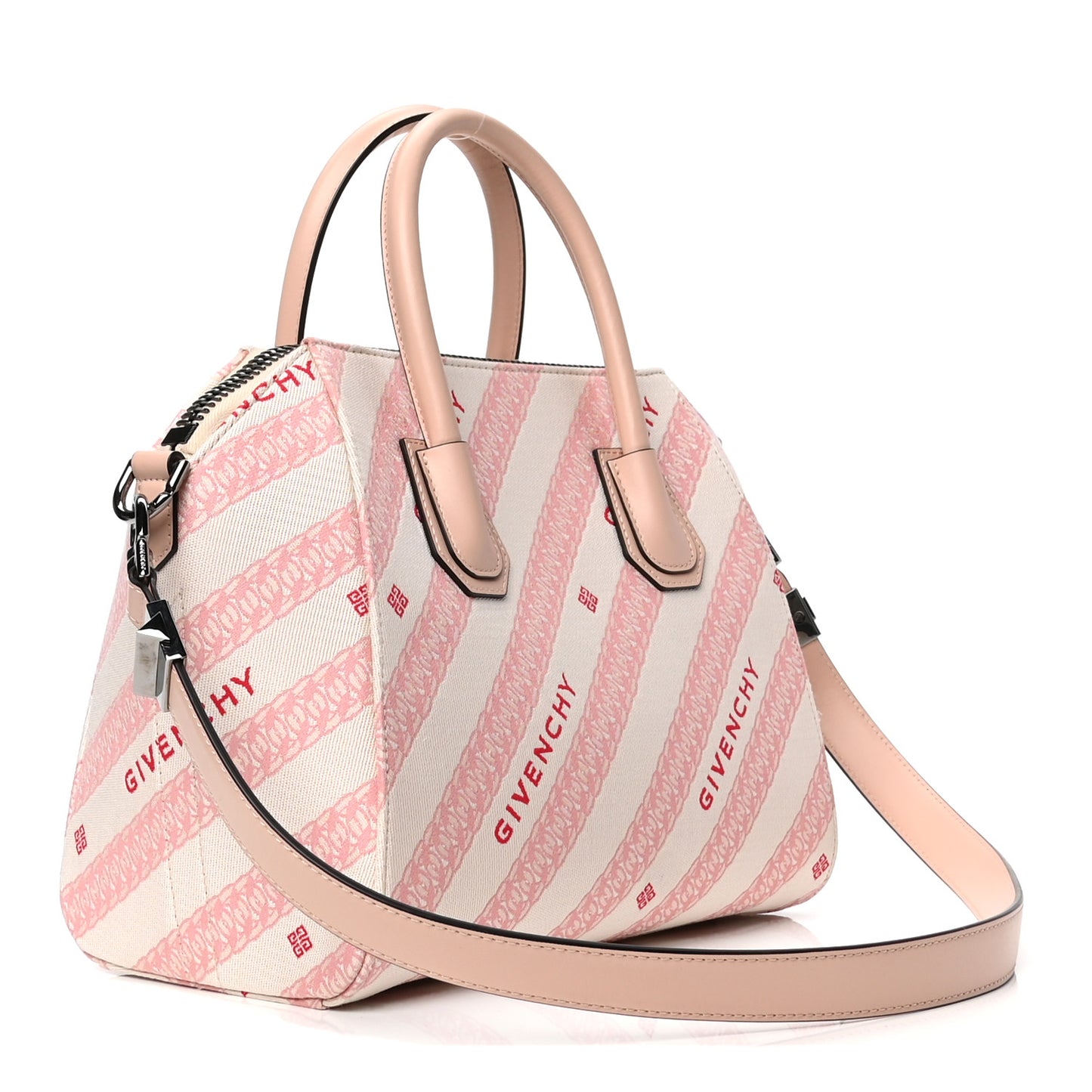 Canvas Logo Print Small Antigona Pink