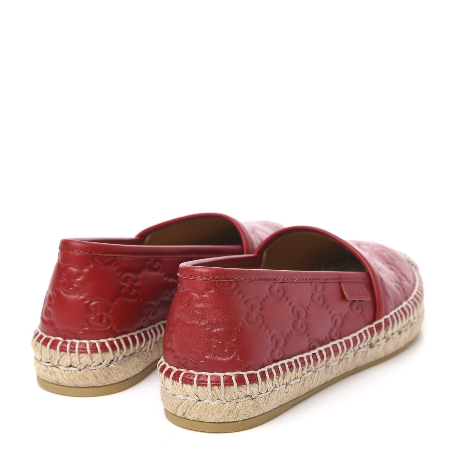 Guccissima Signature Espadrilles 35.5 Hibiscus Red