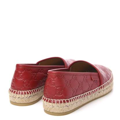 Gucci Guccissima Signature Espadrilles 35.5 Hibiscus Red 4 of 10
