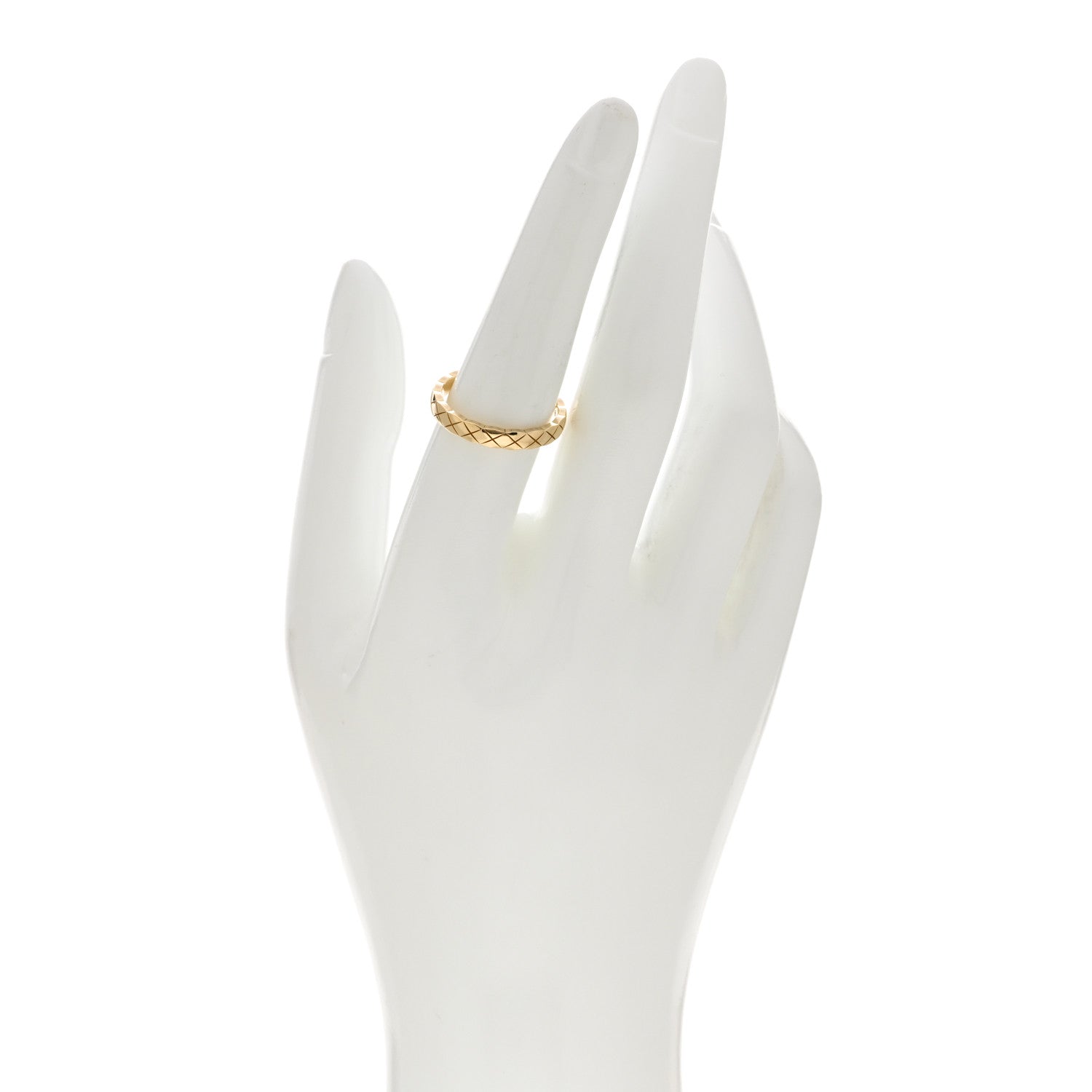 Chanel 18K Yellow Gold Mini Coco Crush Ring 56 7.5 2 of 5