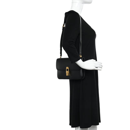 Saint Laurent Smooth Calfskin Le Carre Satchel Black 2 of 10