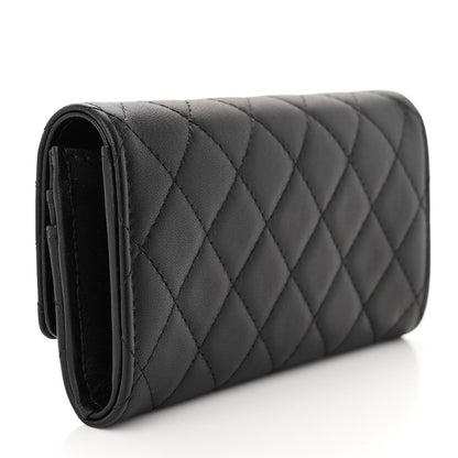 Chanel Lambskin Quilted Enamel CC Flap Wallet Black 3 of 11