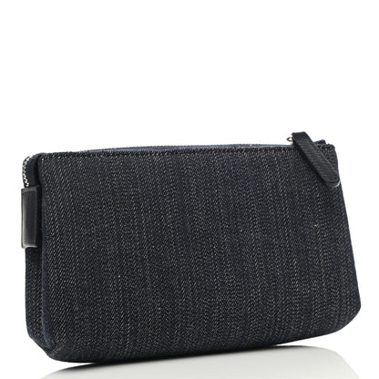 Chanel Denim Deauville Cosmetic Pouch Blue 3 of 9