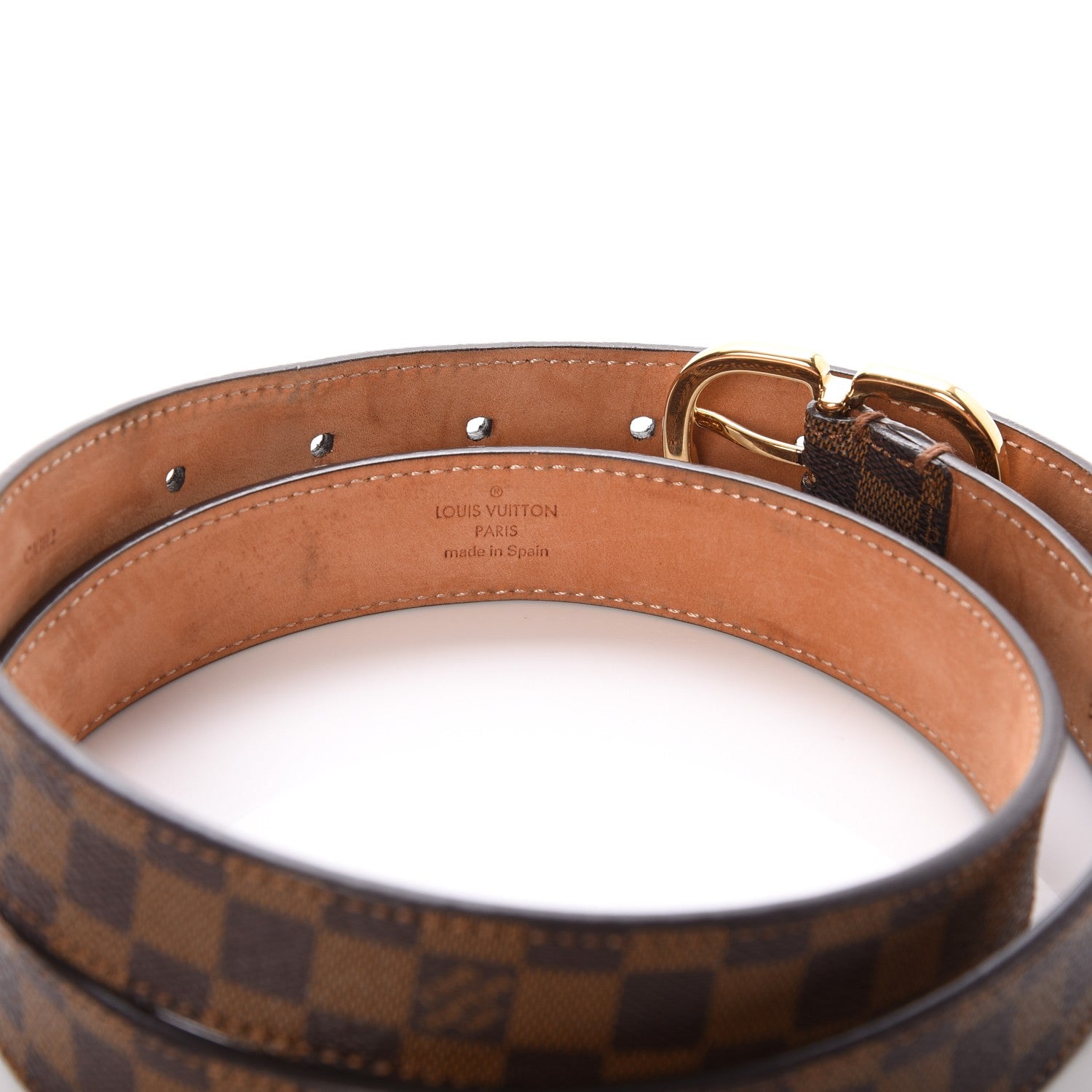 Louis Vuitton Damier Ebene Mini 25mm Belt 85 34 6 of 7