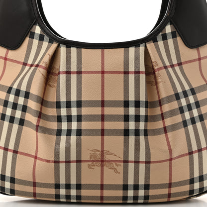 Burberry Haymarket Check Small Brooklyn Hobo Brown 7 of 11