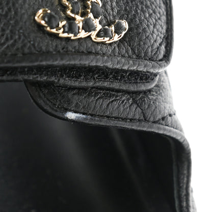 Chanel Grained Calfskin Velcro Dad Sandals 37 Black 9 of 9