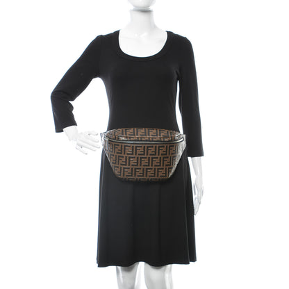 Fendi Vitello Century Bi-Color FF 1974 Embossed Belt Bag Maya Black 2 of 7
