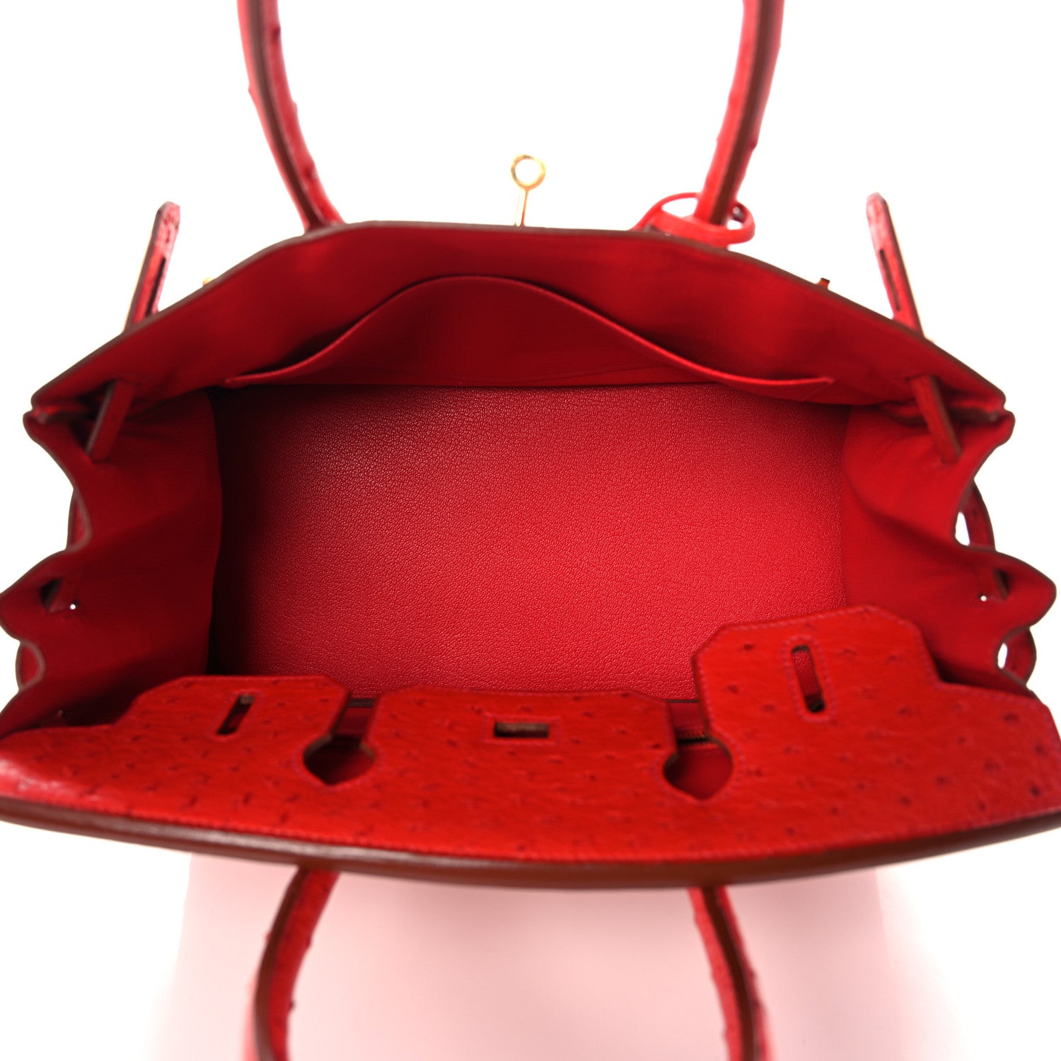 Hermes Ostrich Birkin 30 Rouge Vif 15 of 33
