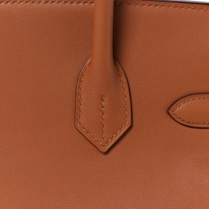 Hermes Swift Epsom Tressage Birkin 30 Gold Bleu de Nord Bleu Indigo 10 of 34