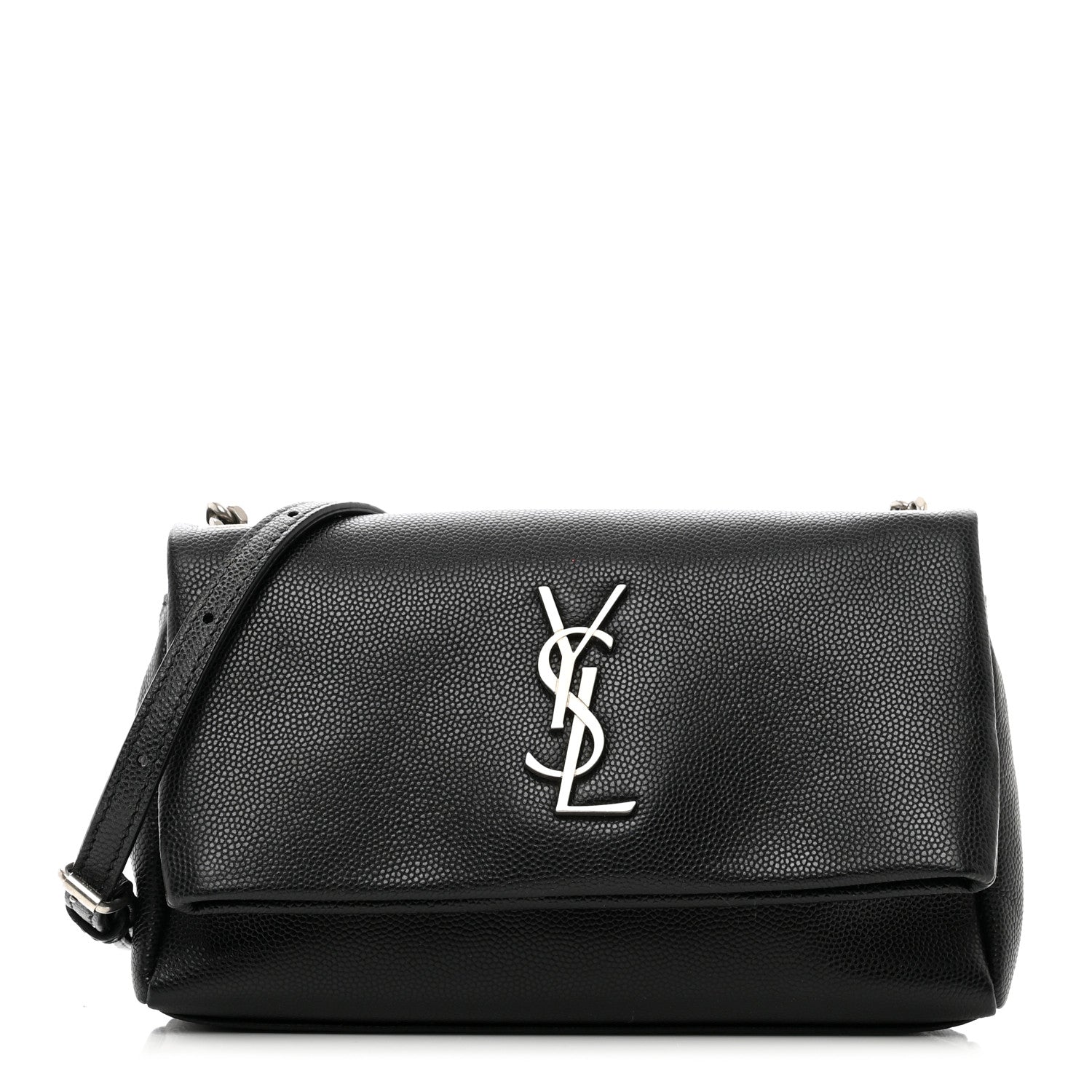 Saint Laurent Grain De Poudre Monogram Toy West Hollywood Fold-Over Bag Black 1 of 10