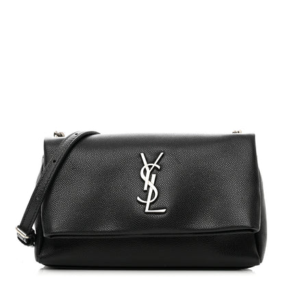 Saint Laurent Grain De Poudre Monogram Toy West Hollywood Fold-Over Bag Black 1 of 10