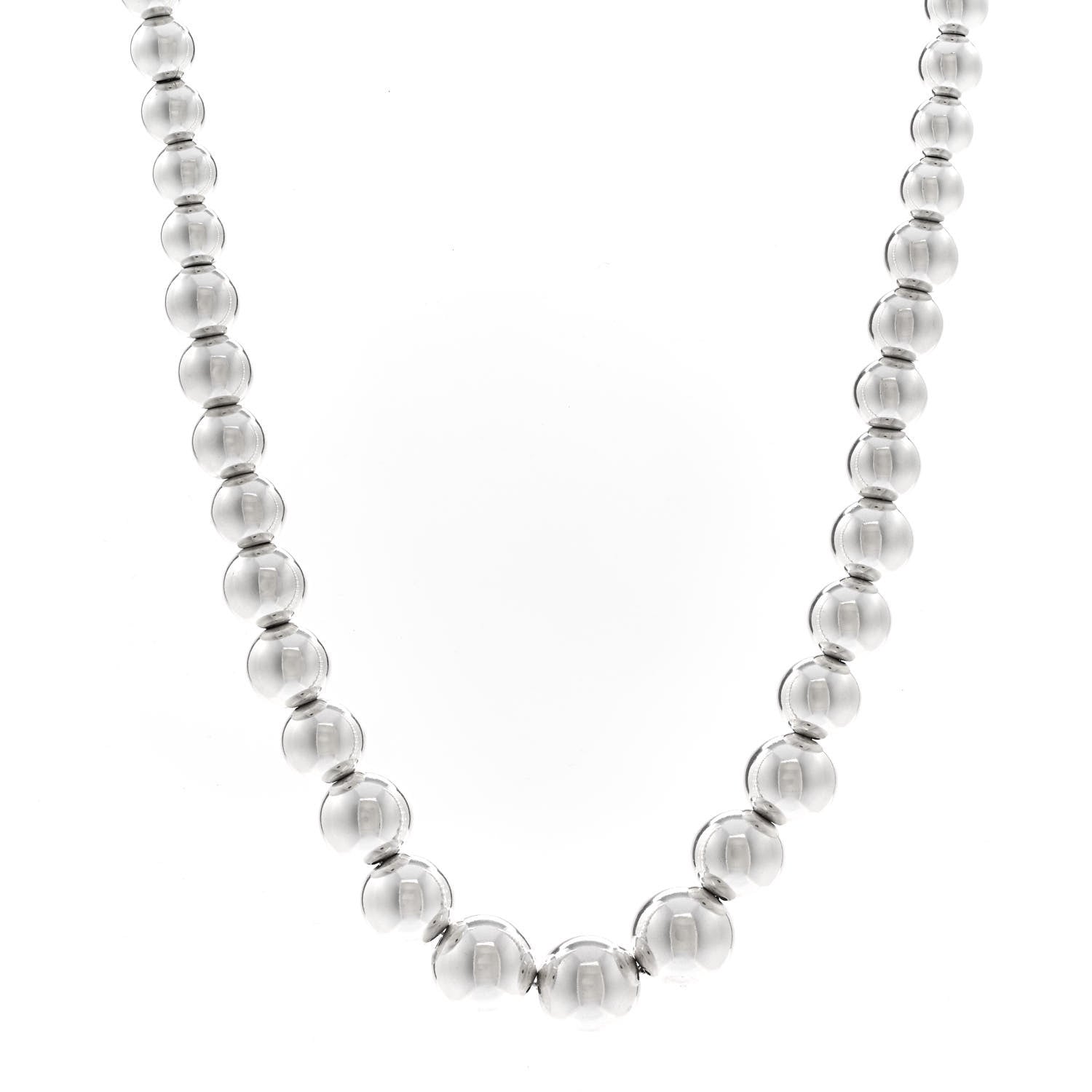 Tiffany Sterling Silver HardWear Graduated Ball Necklace 1 of 4