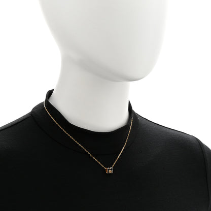 Hermes Lacquered Gold Mini Pop H Pendant Necklace Black 2 of 7