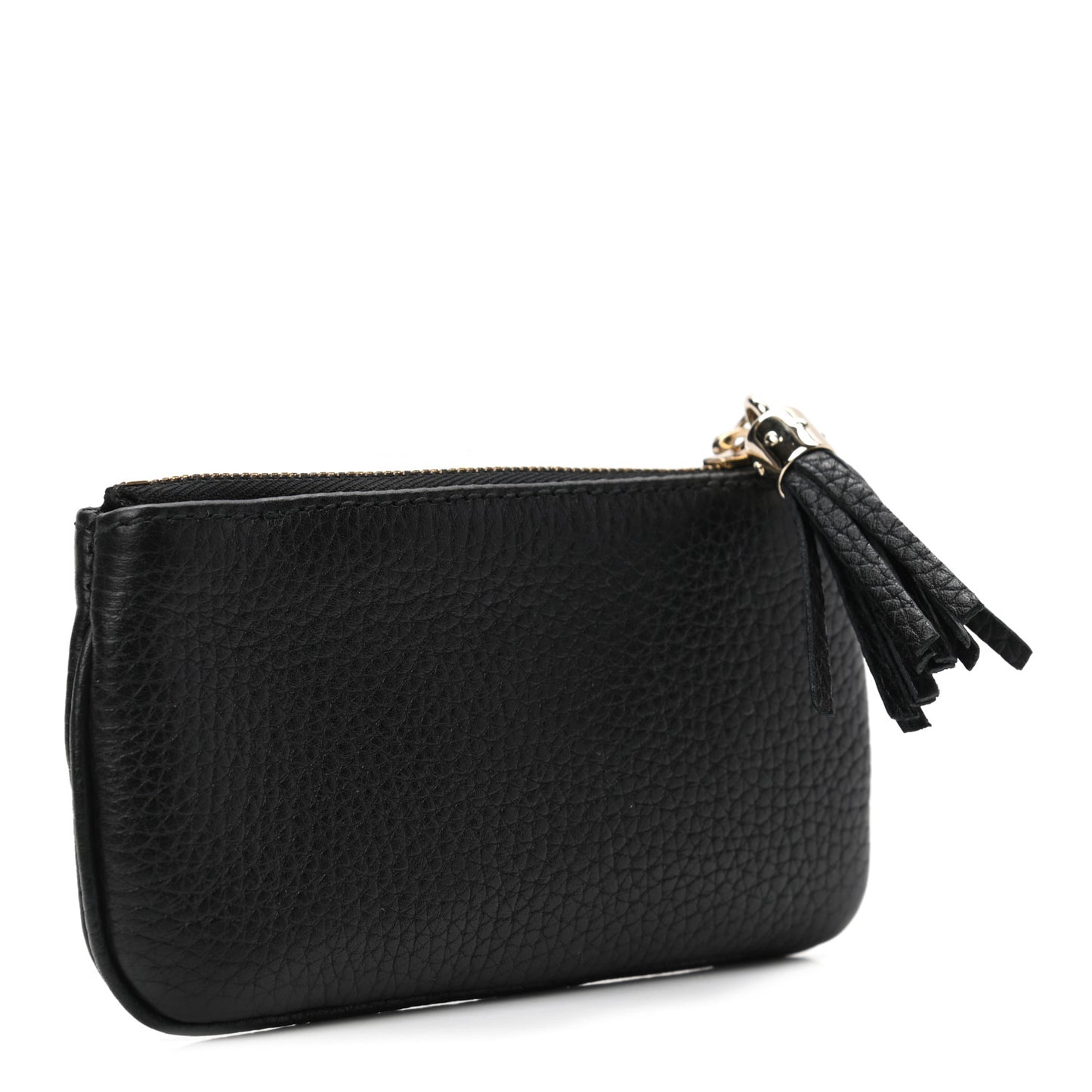 Pebbled Calfskin Soho Key Case Black