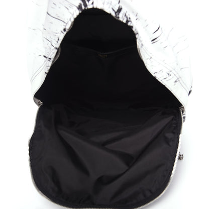 Celine x Christian Marclay Canvas Backpack White Black 4 of 10