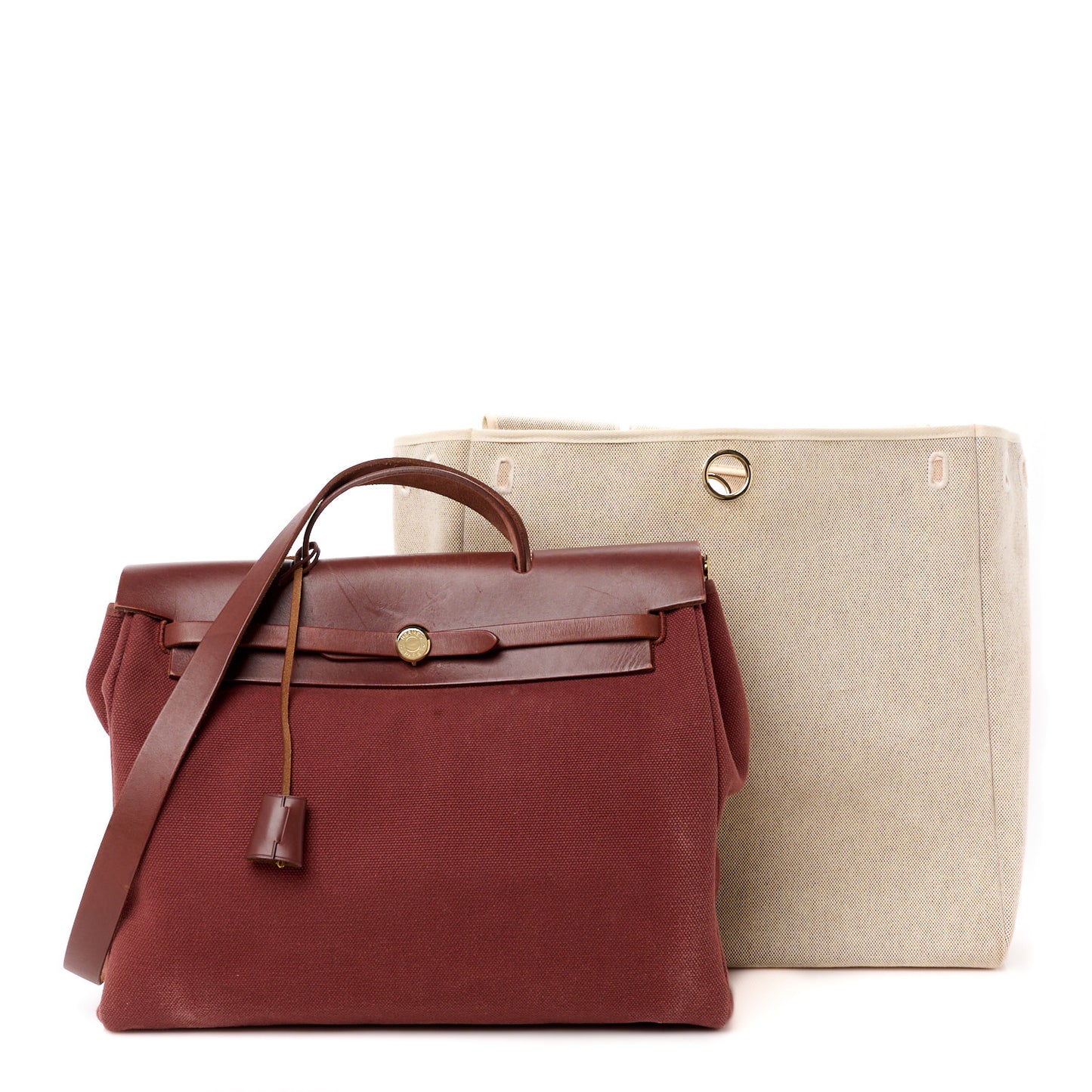 Toile Calfskin Herbag 39 GM Rouge H