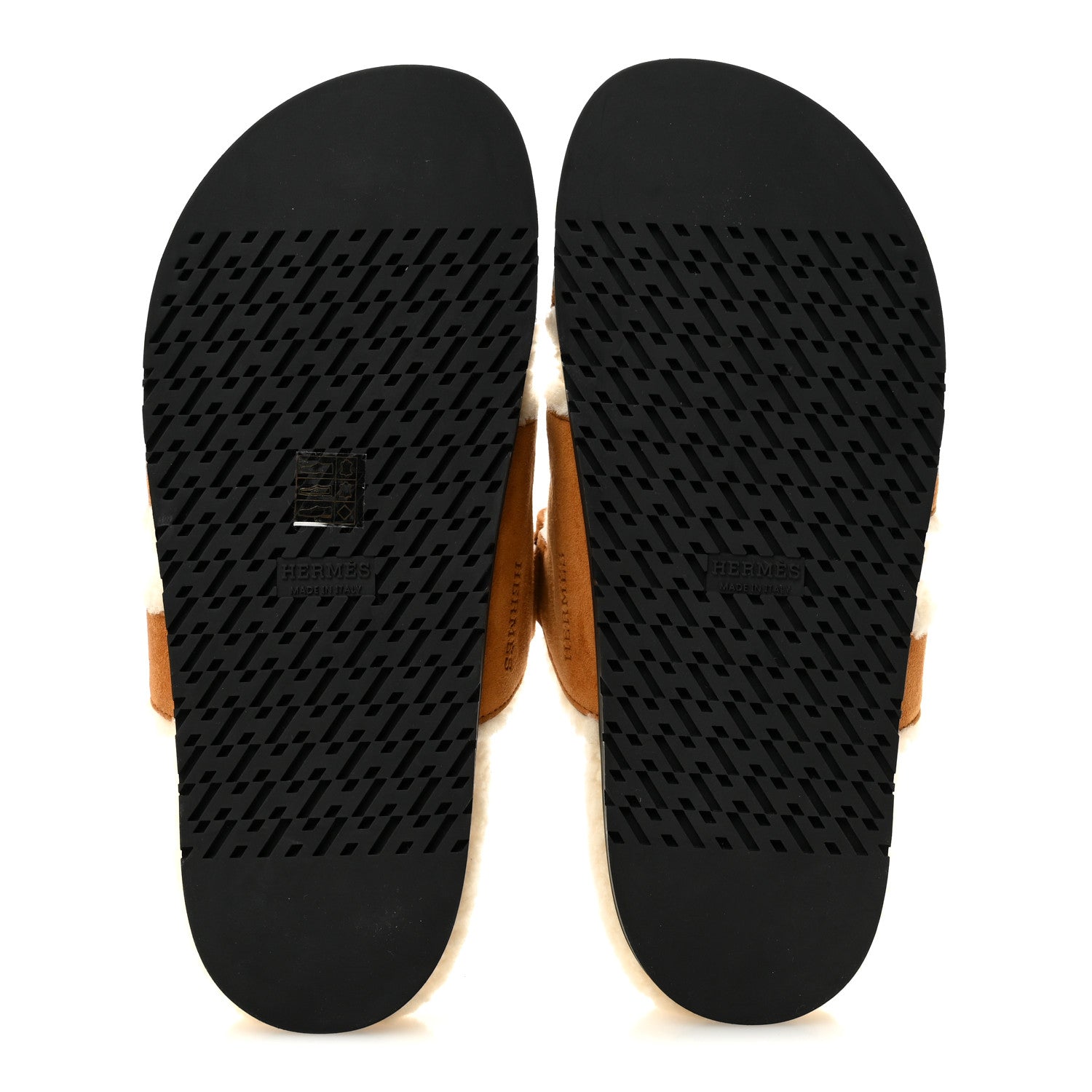 Hermes Suede Goatskin Woolskin Womens Chypre Sandals 40 Naturel Ecru 6 of 10