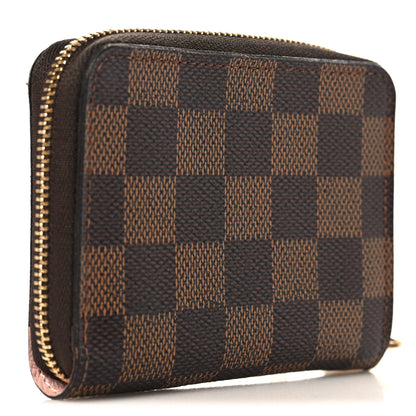 Louis Vuitton Damier Ebene Zippy Coin Purse Rose Ballerine 3 of 7