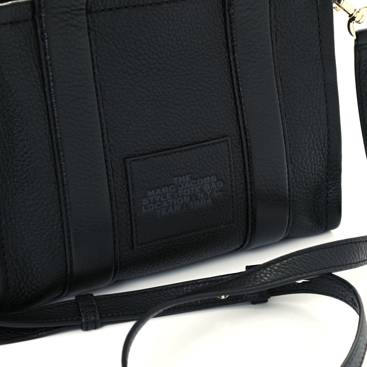Grained Calfskin Small The Tote Bag Black