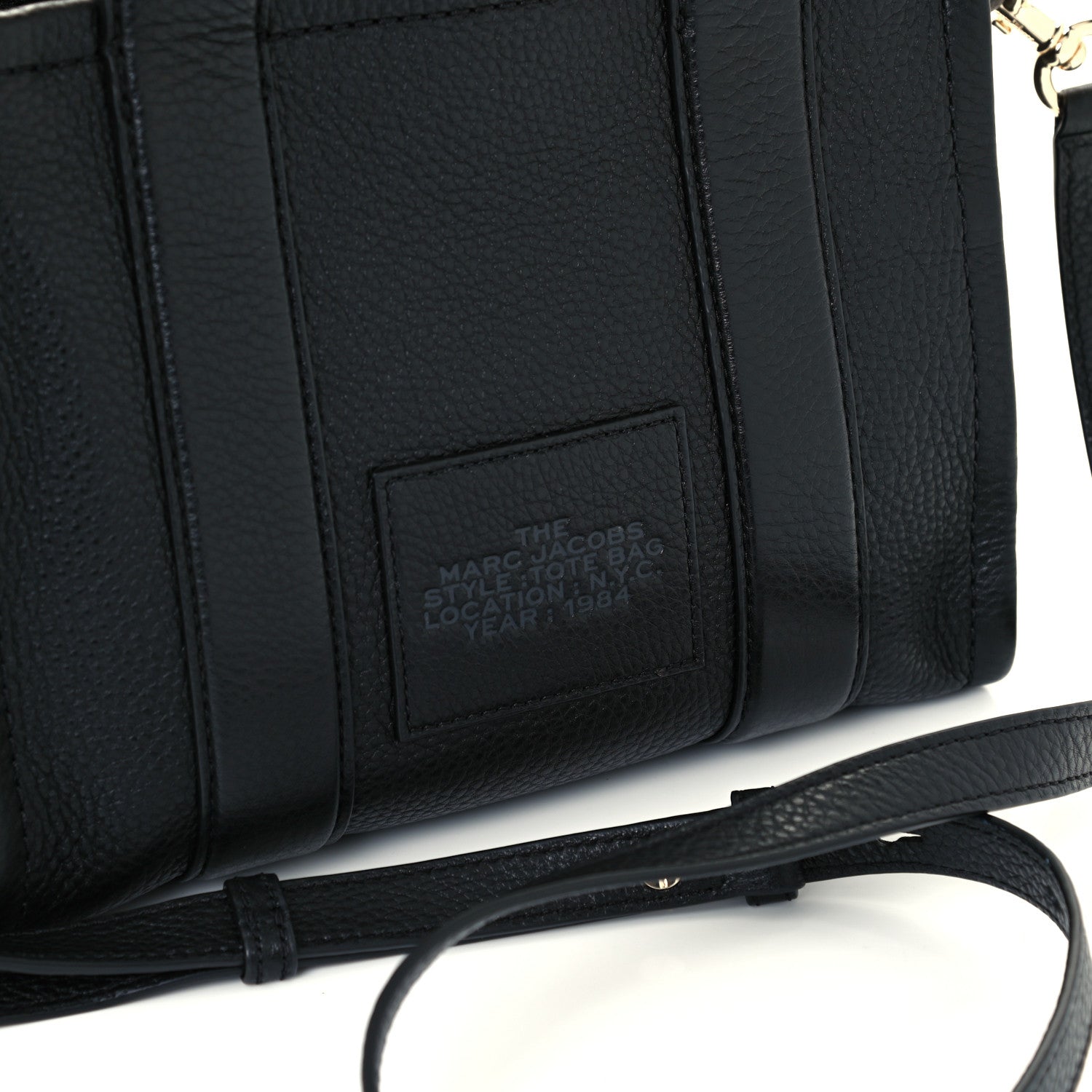 Marc Jacobs Grained Calfskin Small The Tote Bag Black 8 of 11