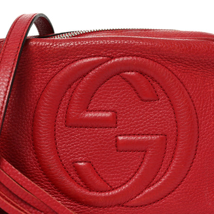 Gucci Pebbled Calfskin Small Soho Disco Bag Tabasco Red 7 of 10