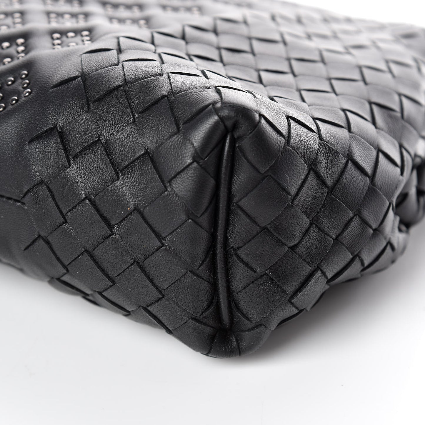 Nappa Intrecciato Studded The Lauren 1980 Clutch Black