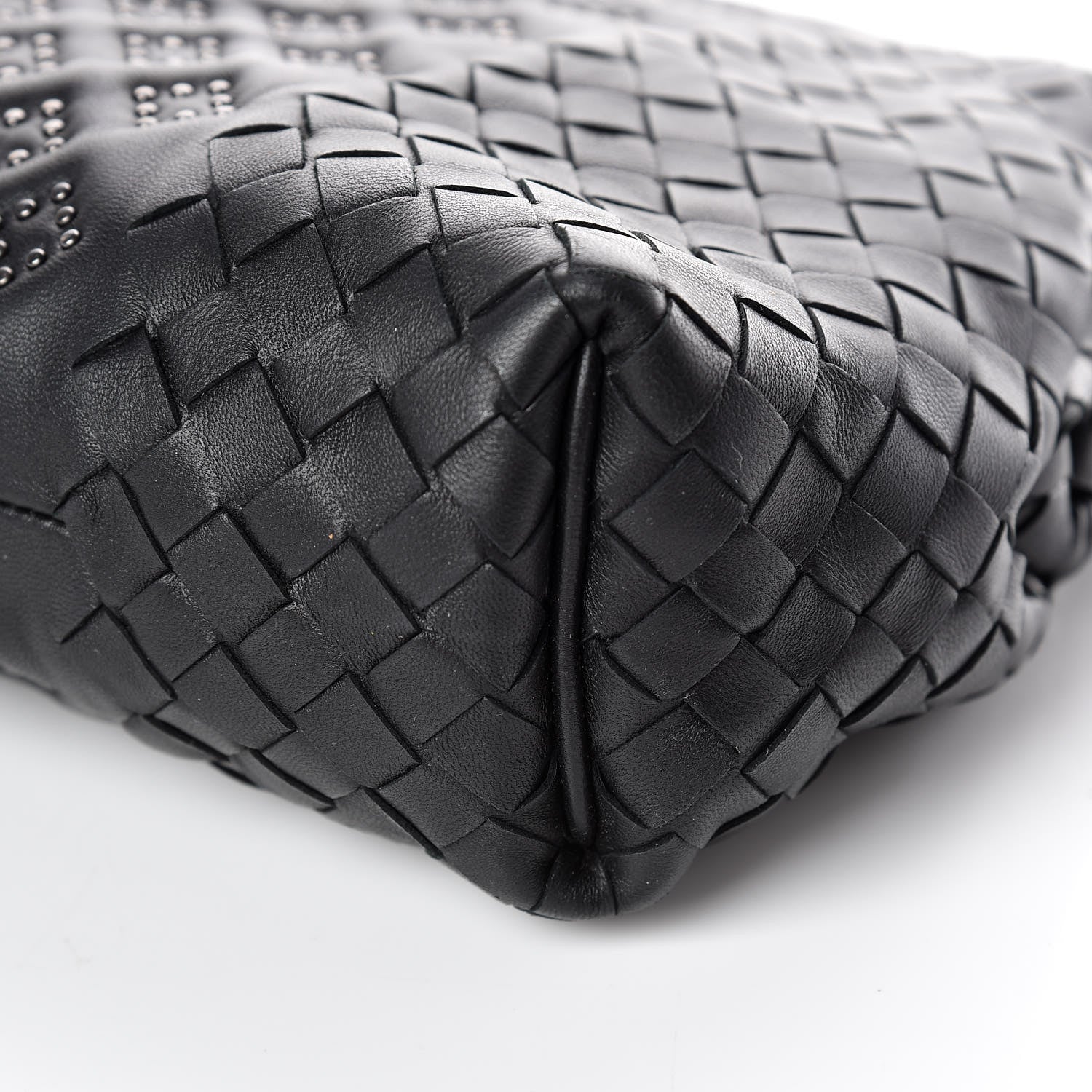 Bottega Veneta Nappa Intrecciato Studded The Lauren 1980 Clutch Black 6 of 9