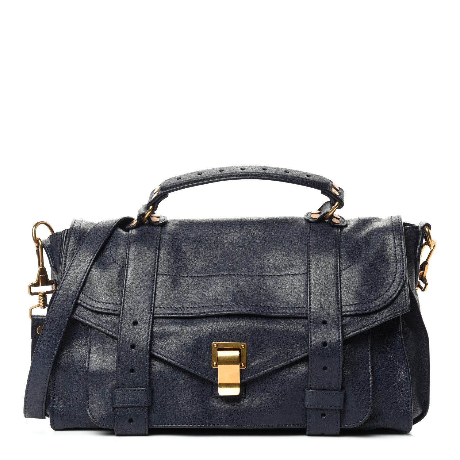 Proenza Schouler Lambskin Medium PS1 Satchel Midnight 1 of 10