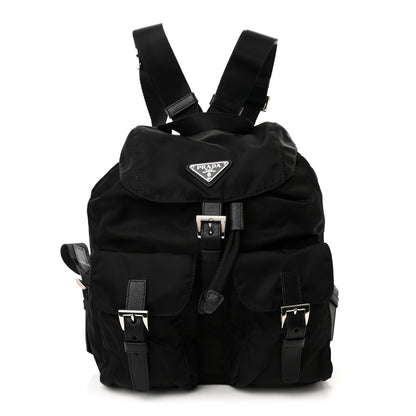 Prada Tessuto Nylon Saffiano Small Backpack Black 1 of 11