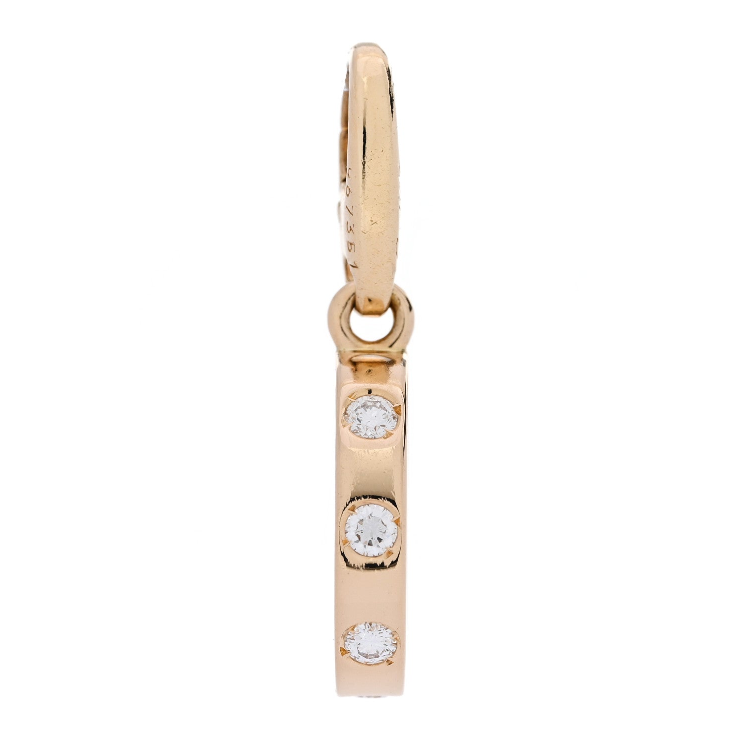 Cartier 18K Yellow Gold Diamond LOVE Ring Charm 1 of 4