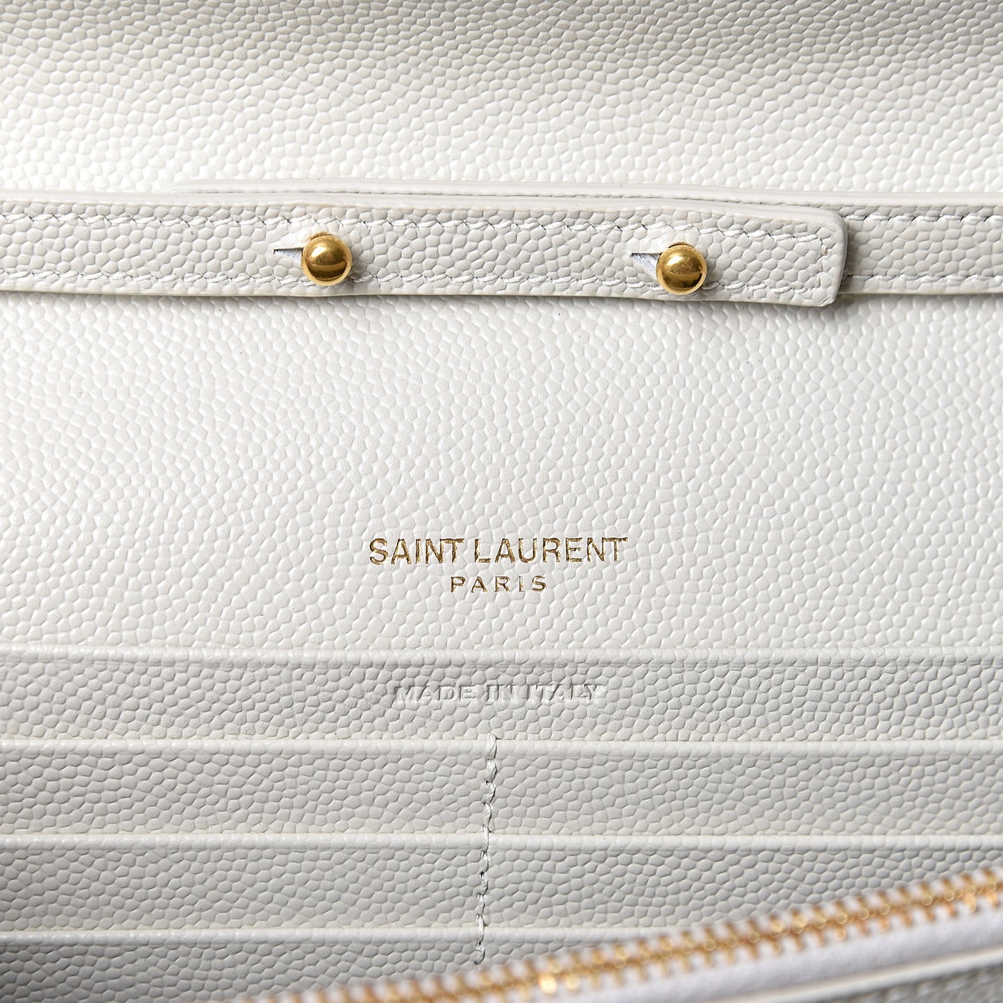 Grain De Poudre Matelasse Chevron Monogram Chain Wallet Crema Soft