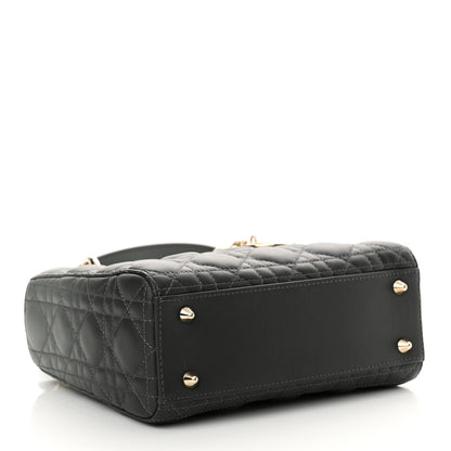 Christian Dior Lambskin Cannage Gradient Small My ABCDior Lady Dior Grey 4 of 12