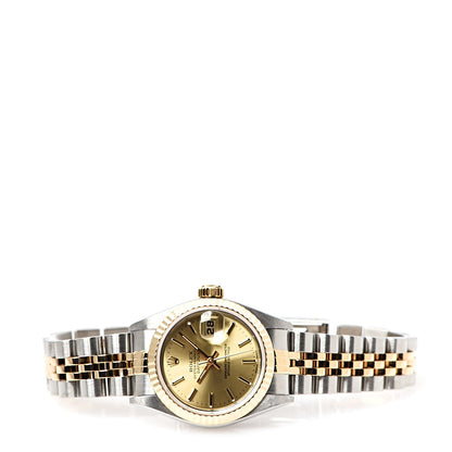 Rolex Stainless Steel 18K Yellow Gold 26mm Oyster Perpetual Datejust Watch Champagne 79173 2 of 5