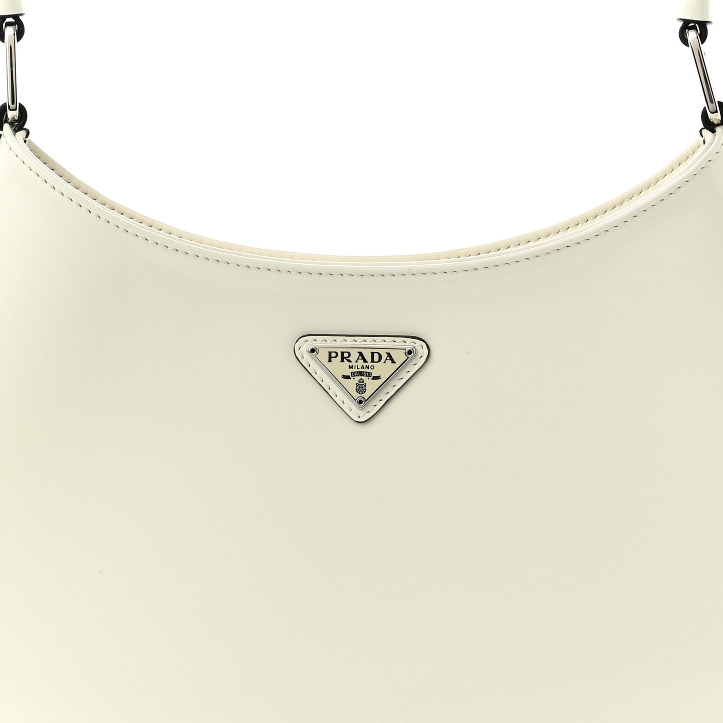 Spazzolato Cleo Shoulder Bag White Black