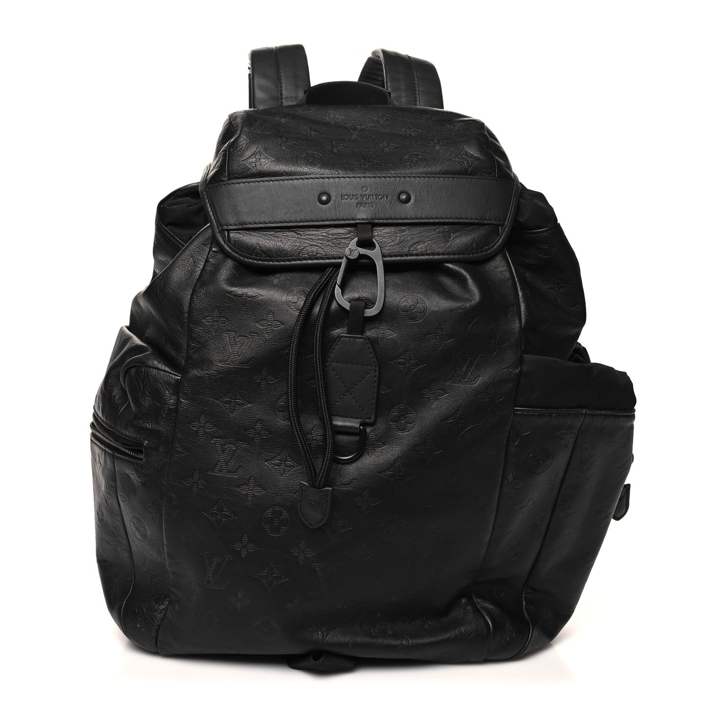 Calfskin Monogram Shadow Discovery Backpack Black