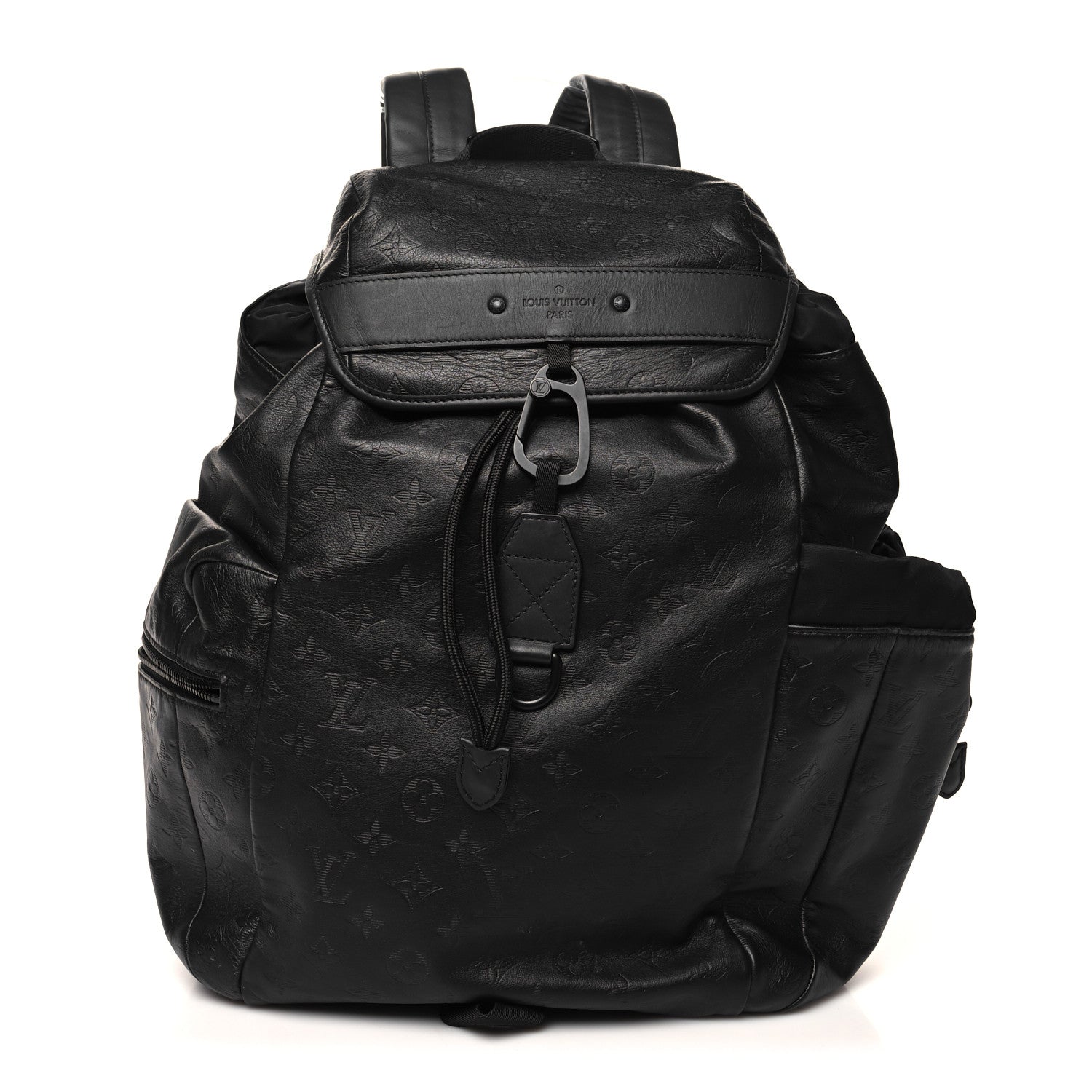 Louis Vuitton Calfskin Monogram Shadow Discovery Backpack Black 1 of 9