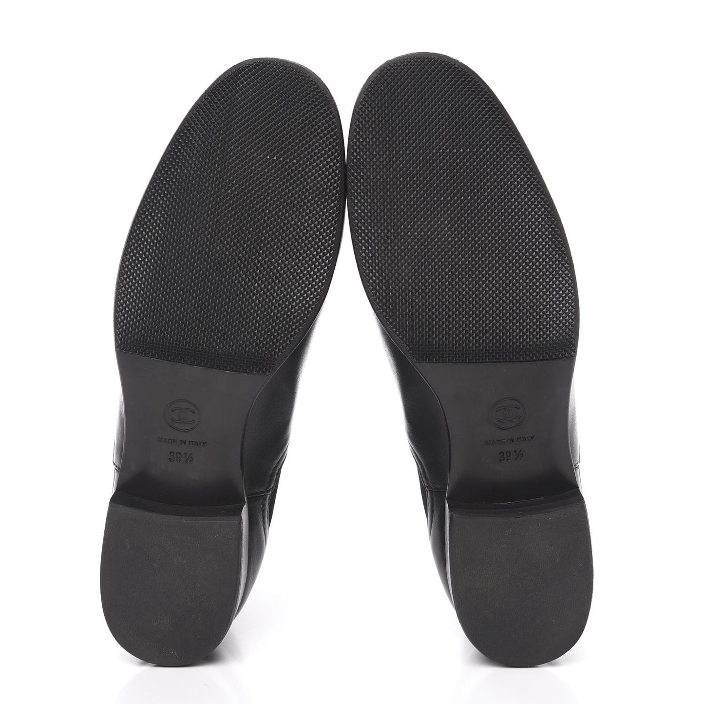 Calfskin Elastic Short Boots 39.5 Black