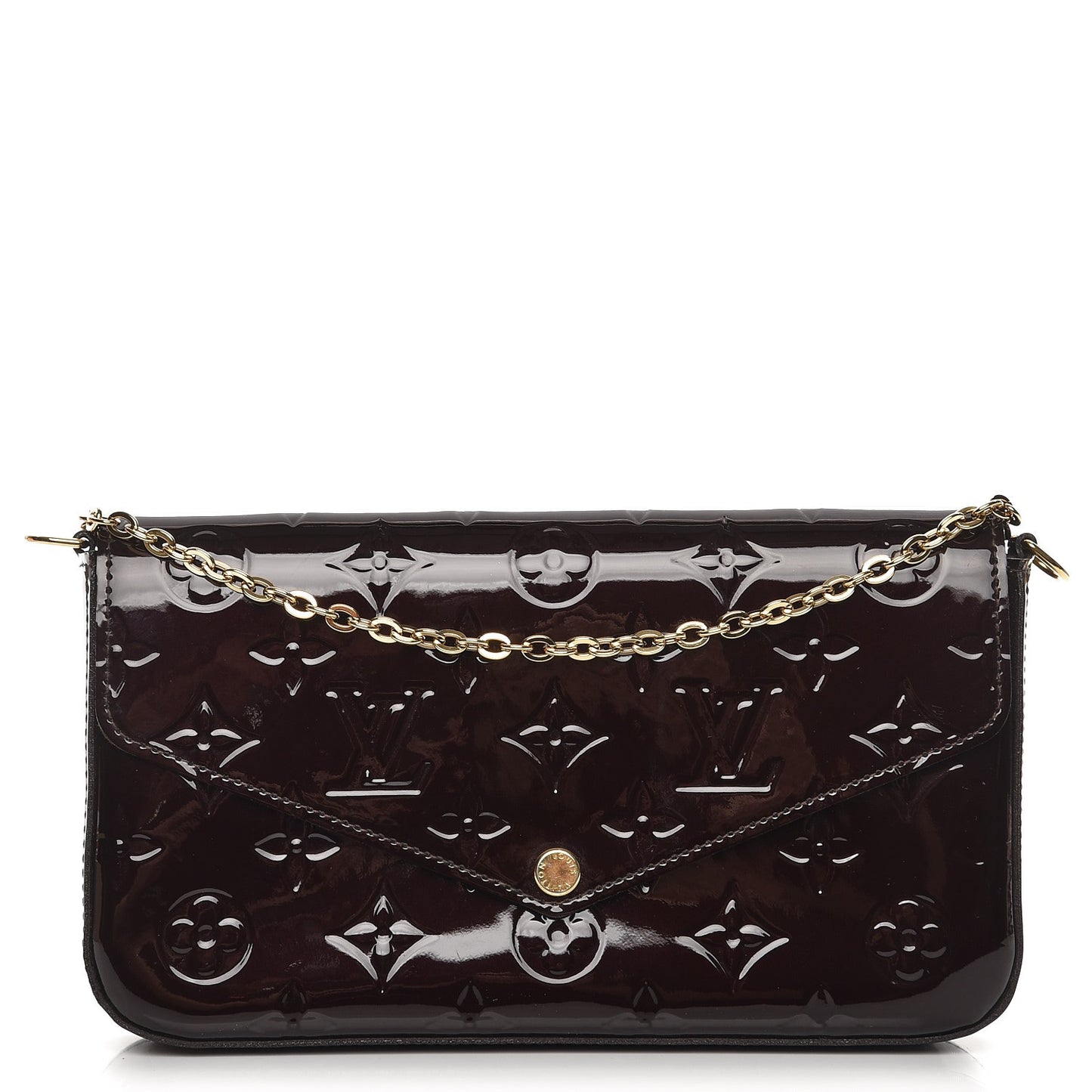 Vernis Pochette Felicie Chain Wallet Amarante