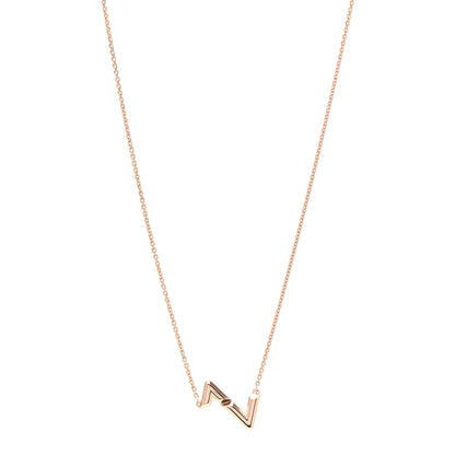 Louis Vuitton 18K Pink Gold LV Volt Upside Down Pendant Necklace 1 of 6