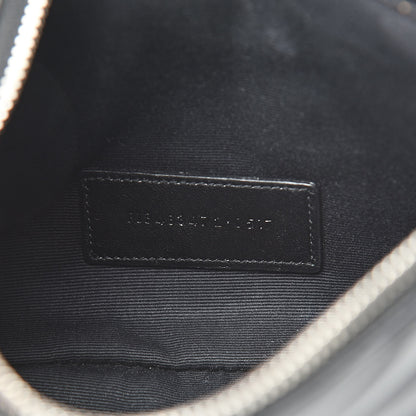 Saint Laurent Calfskin Matelasse Chevron Monogram Pouch Black 7 of 8