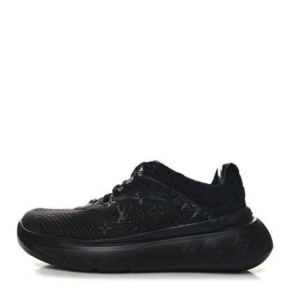 Louis Vuitton Monogram Damier Knit Mens Show Up Sneakers 8.5 Black 1 of 8