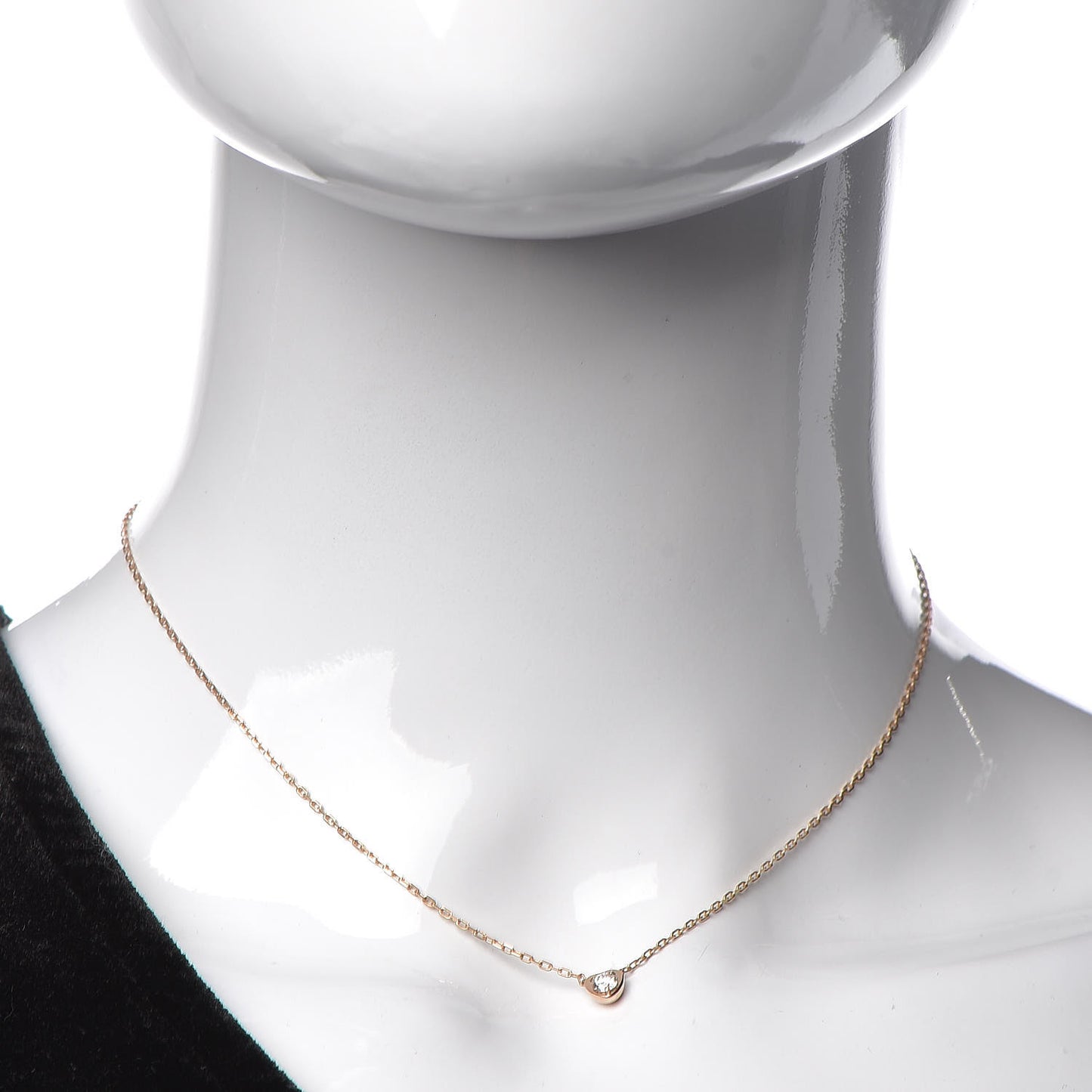18K Pink Gold Diamond D'Amour Heart Pendant Necklace